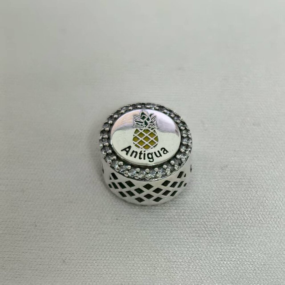 Pandora Antigua Charm Pineapple Beach Travel Pendant, S925 Silver Jewelry